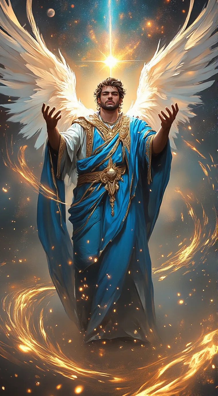 ai character: Archangel Chamuel background