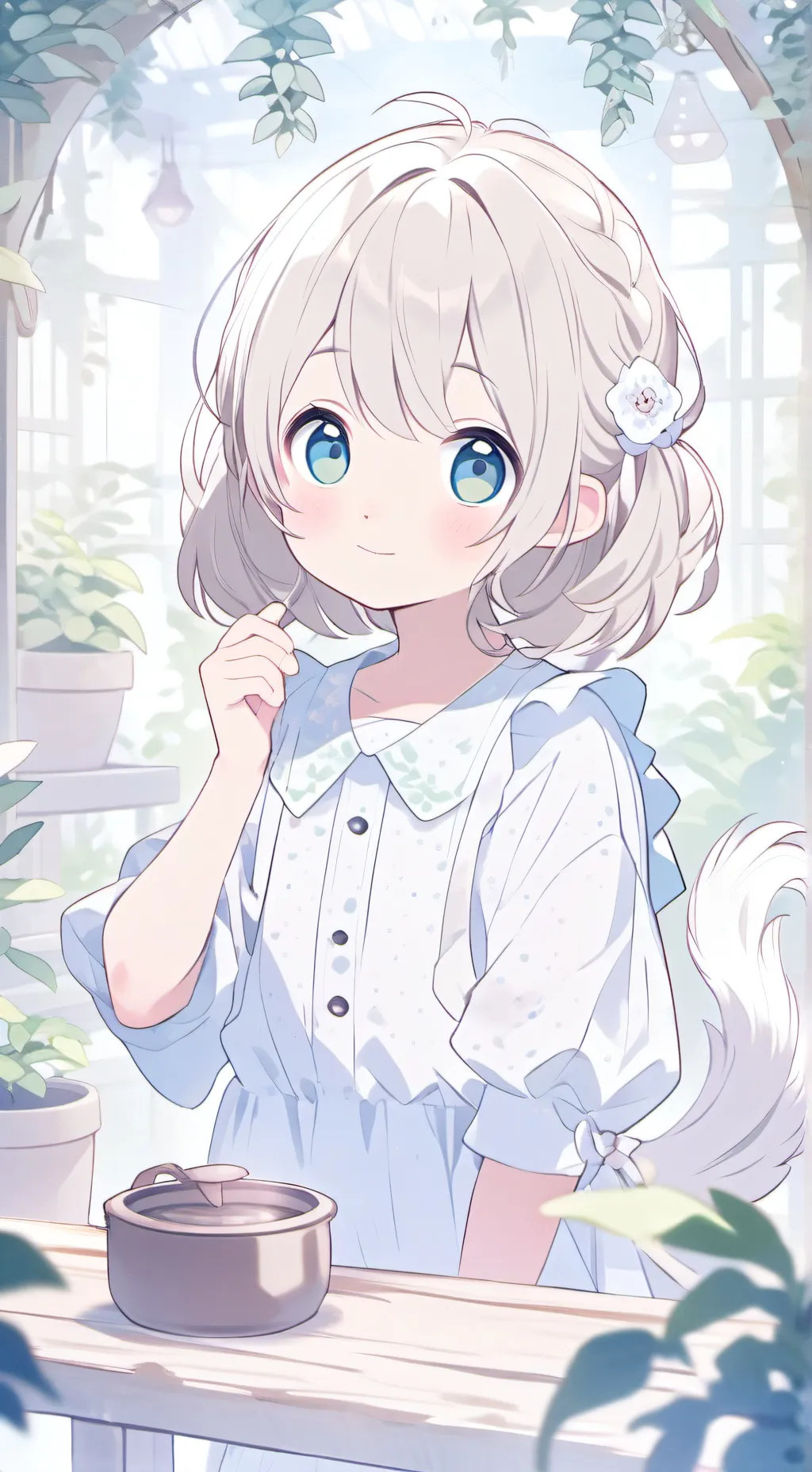 ai character: Speckled Quail Spirit background