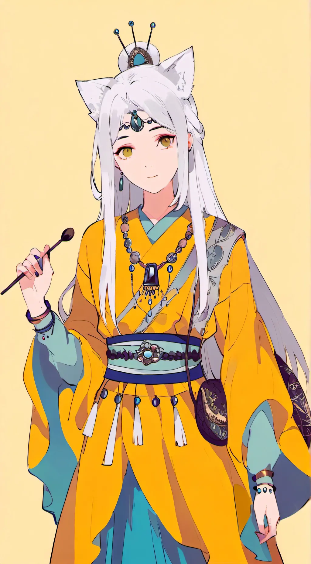 ai character: Блонитта background