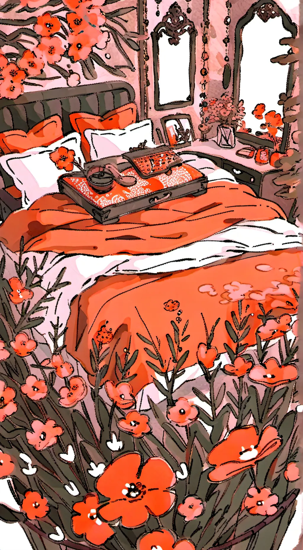 ai character: CH bedroom  background