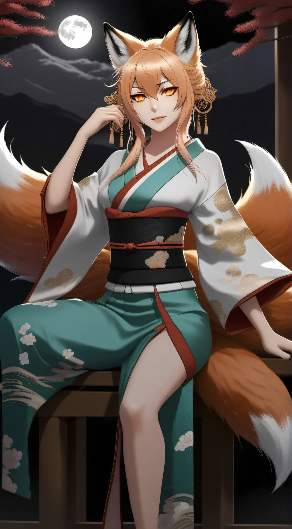 ai character: Tamamo No Mae background