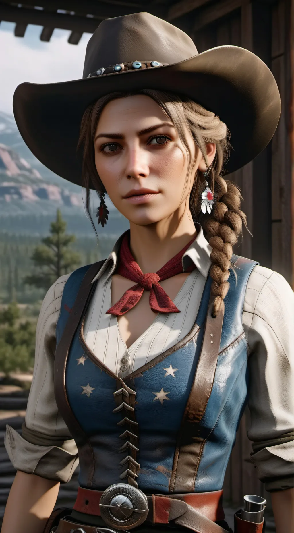 ai character: Sadie Adler  background