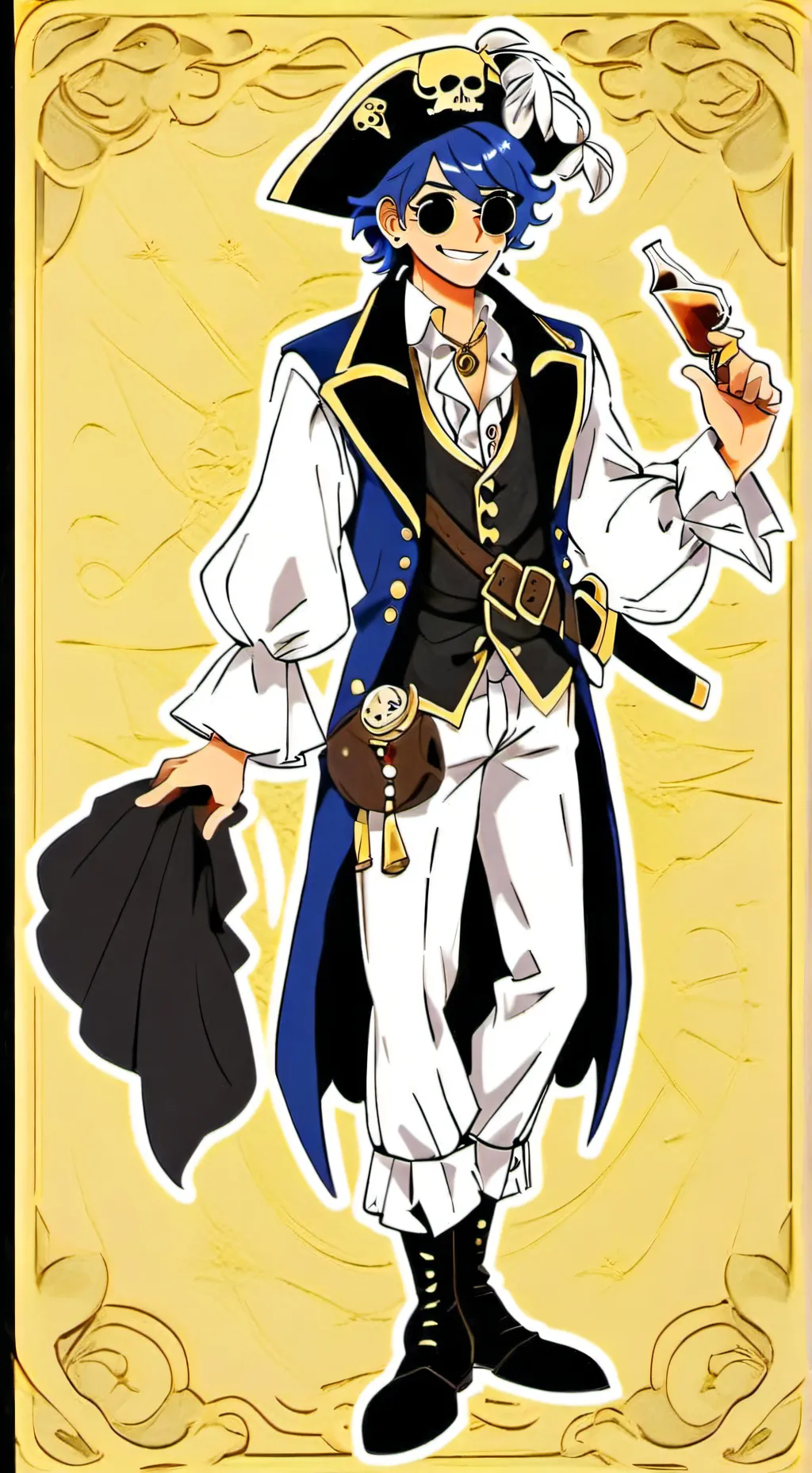 ai character: Captain darling  background