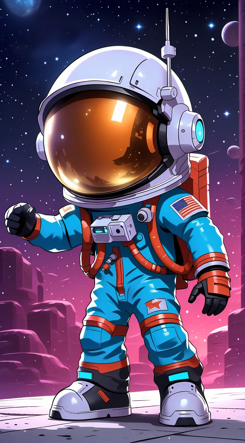ai character: wonderful universe background