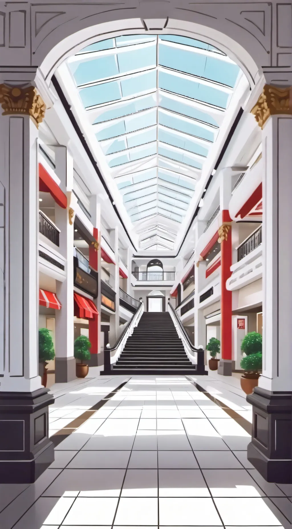 ai character: Your Mall! background