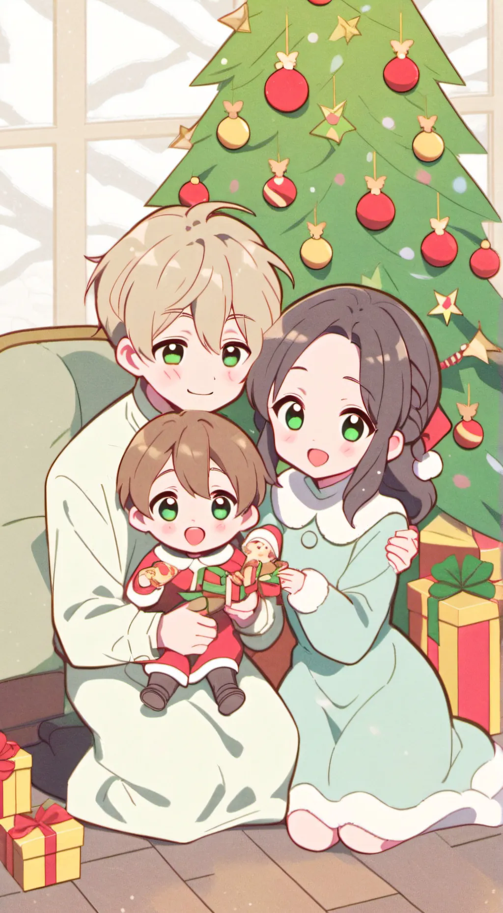 ai character: christmas fam~🎄!!! background