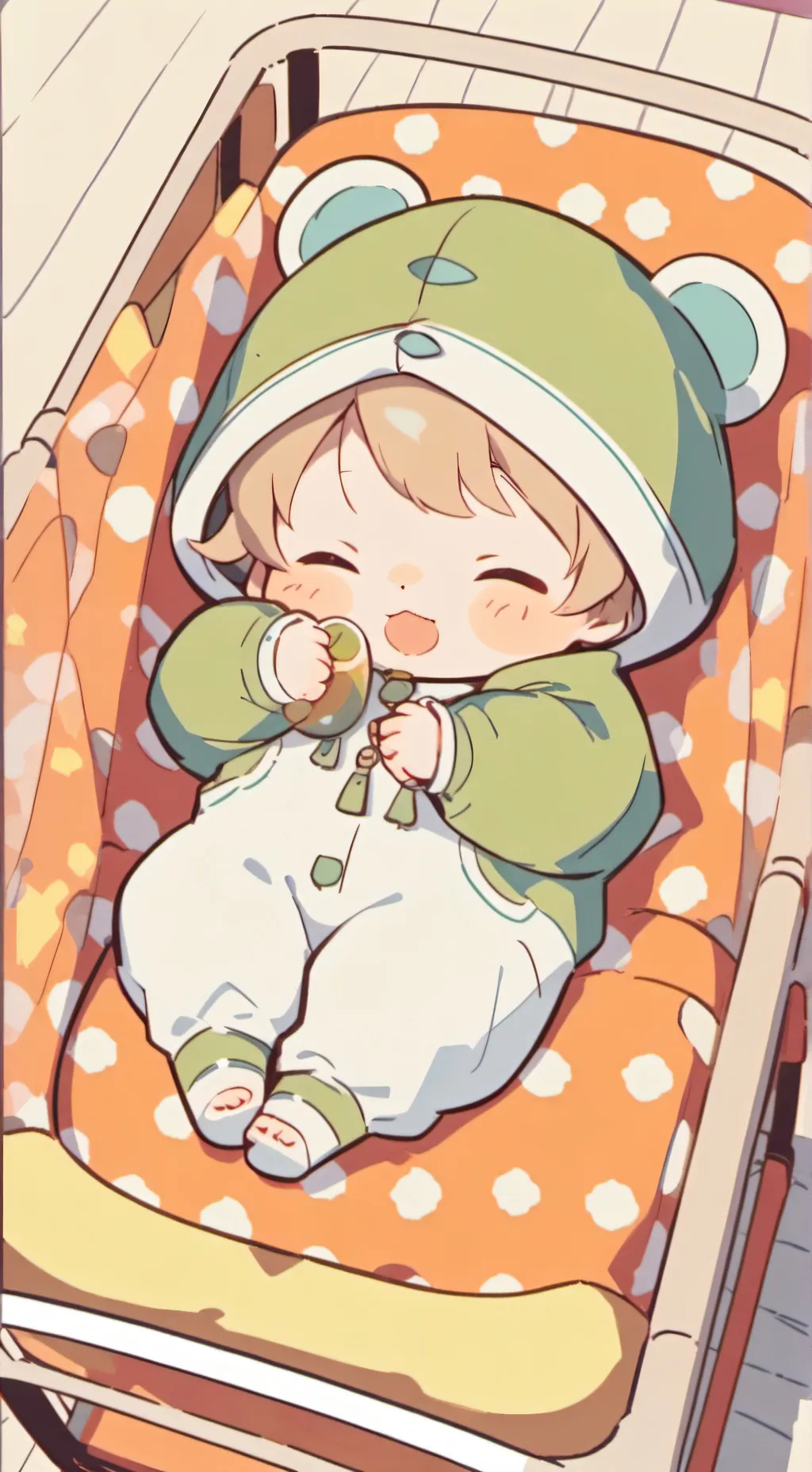ai character: Sleepy baby background