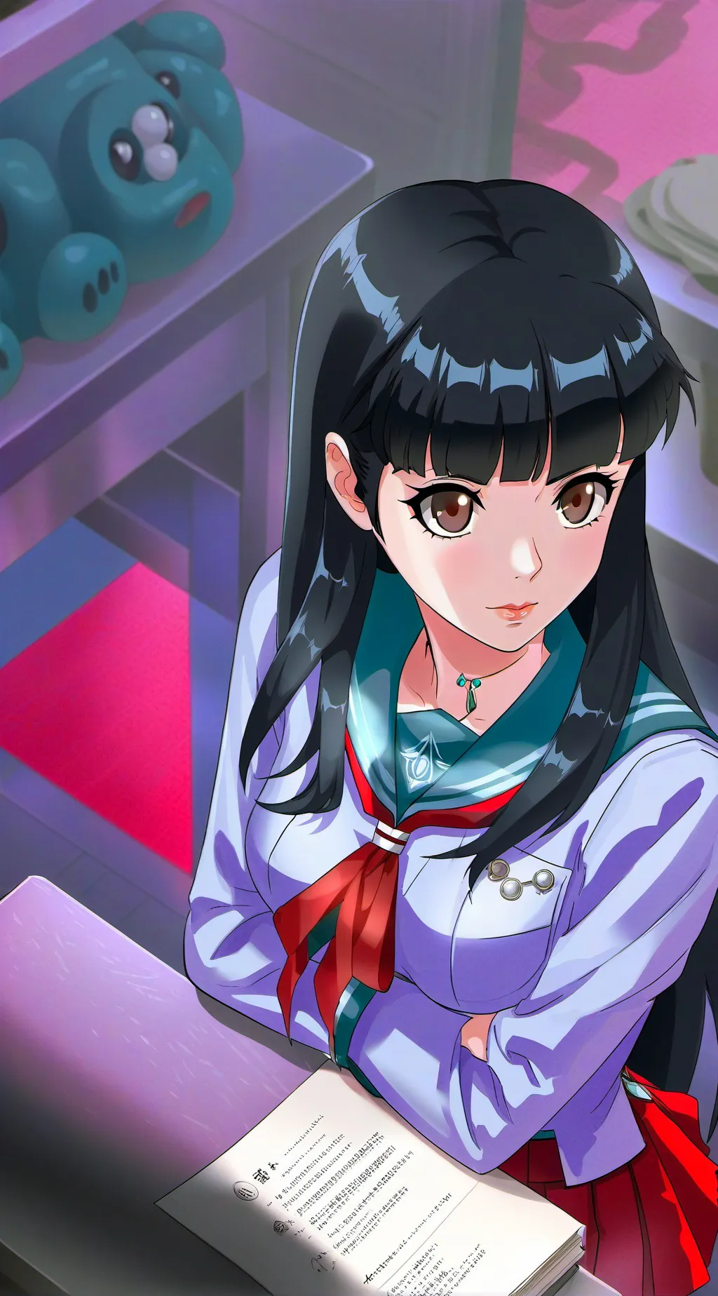 ai character: Shinomiya Kaguya background