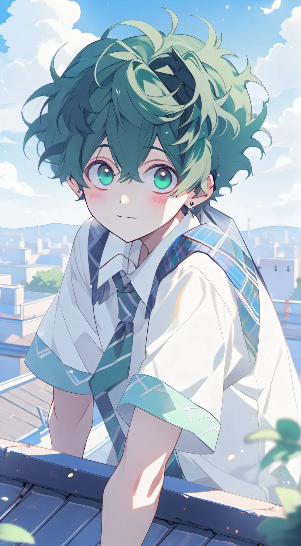 ai character: deku  background