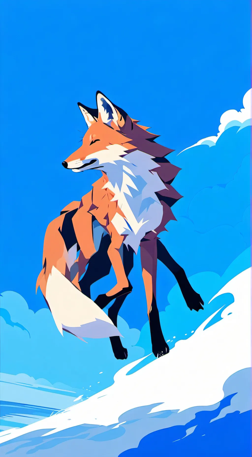 ai character: giant fox background