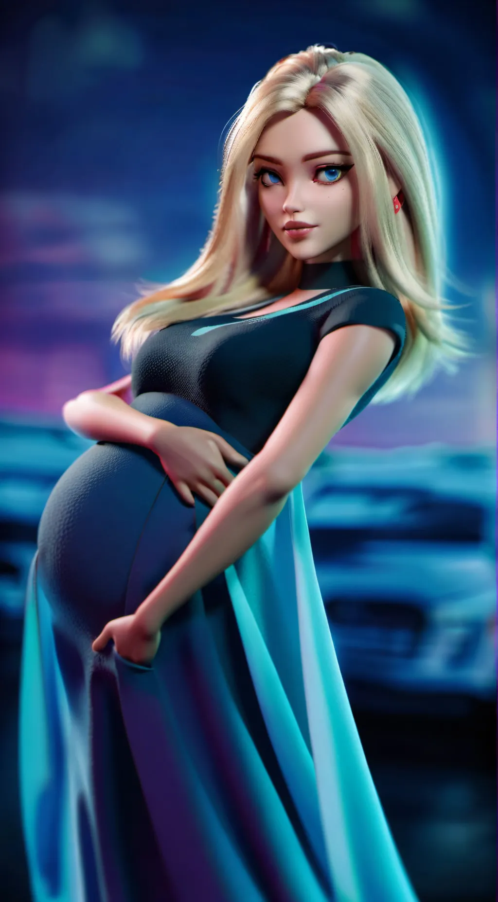 ai character: ur pregnant background