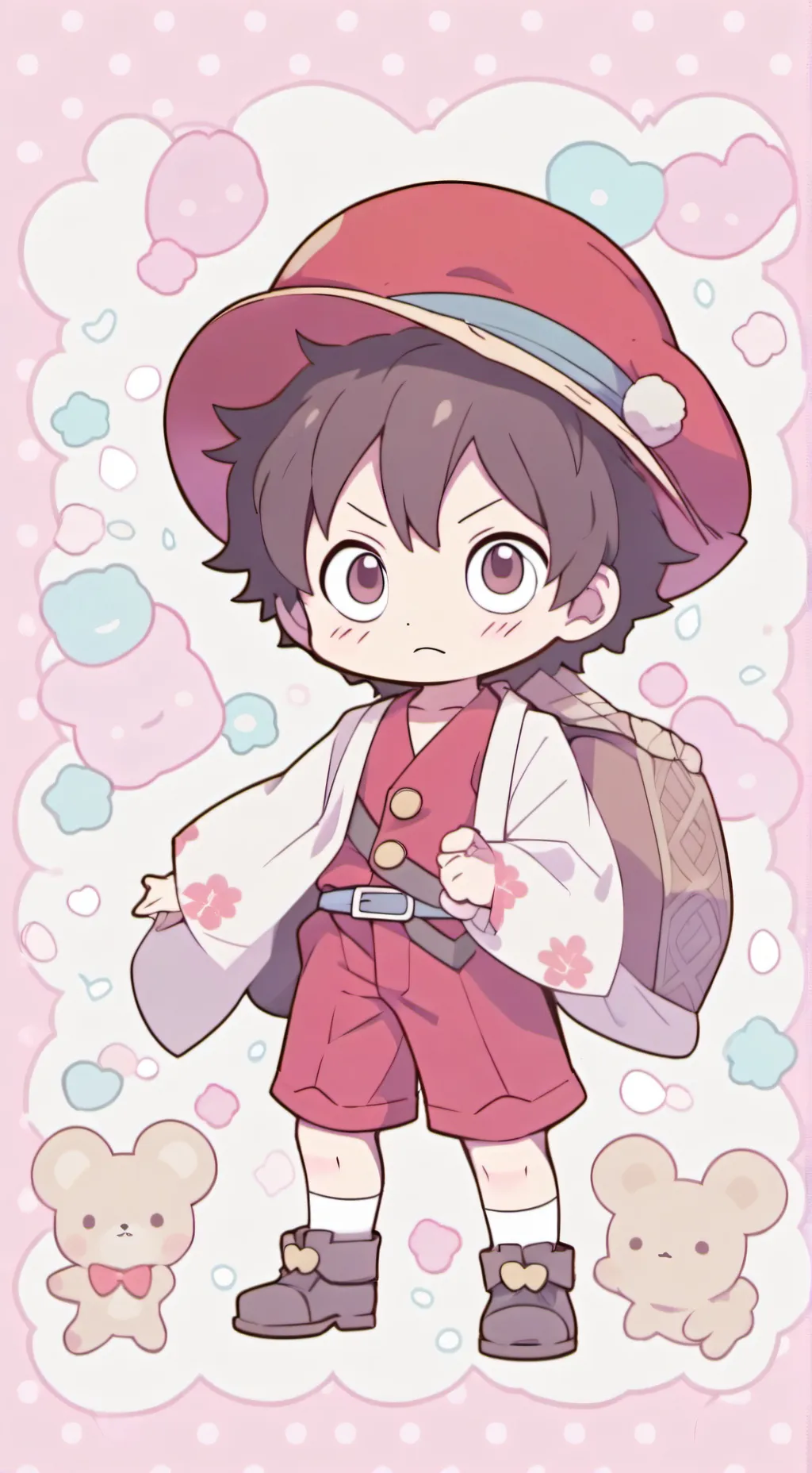 ai character: Luffyping  background