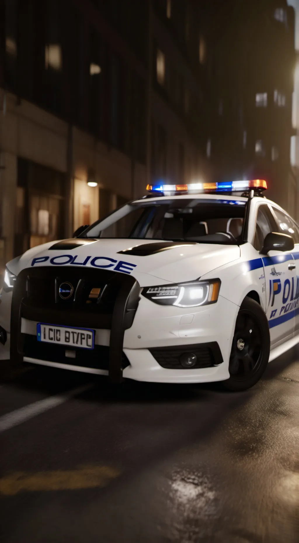 ai character: Police chase background