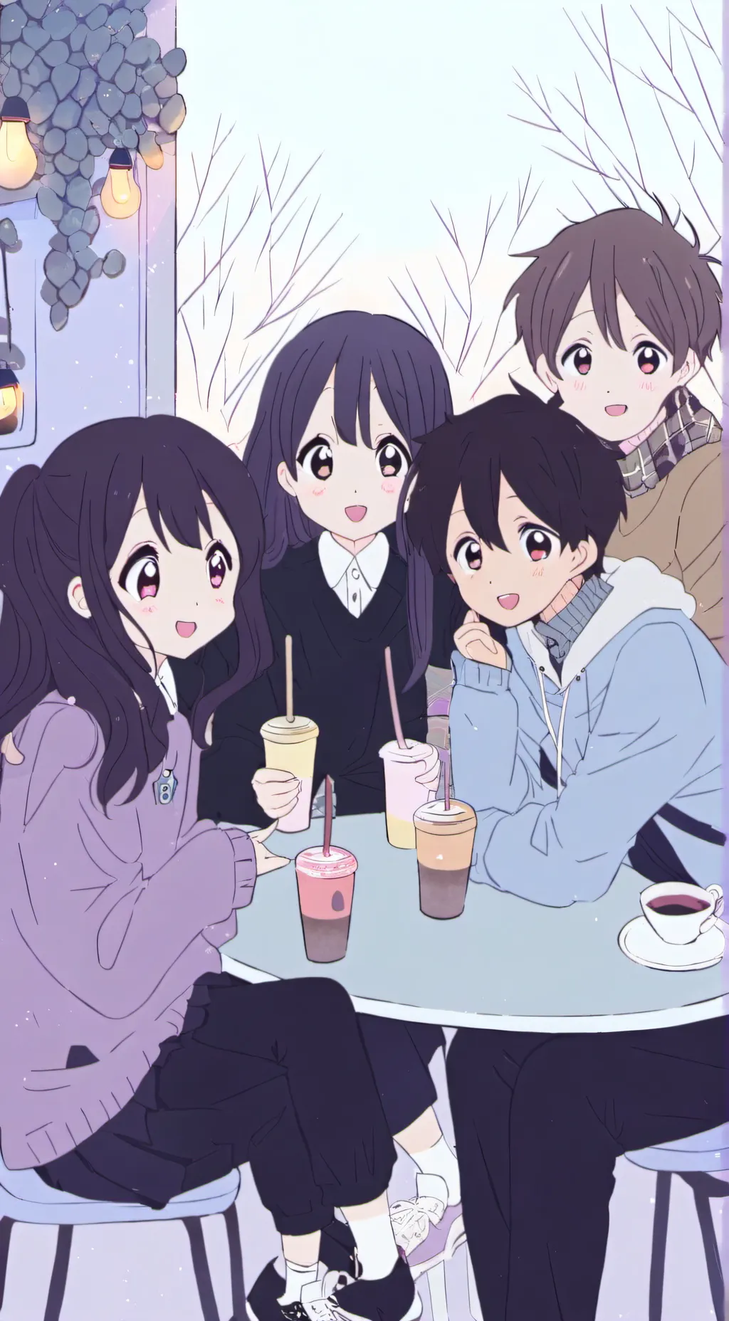 ai character: Friend group♡ background