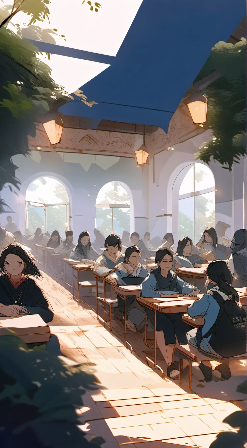 ai character: escola brasileira  background