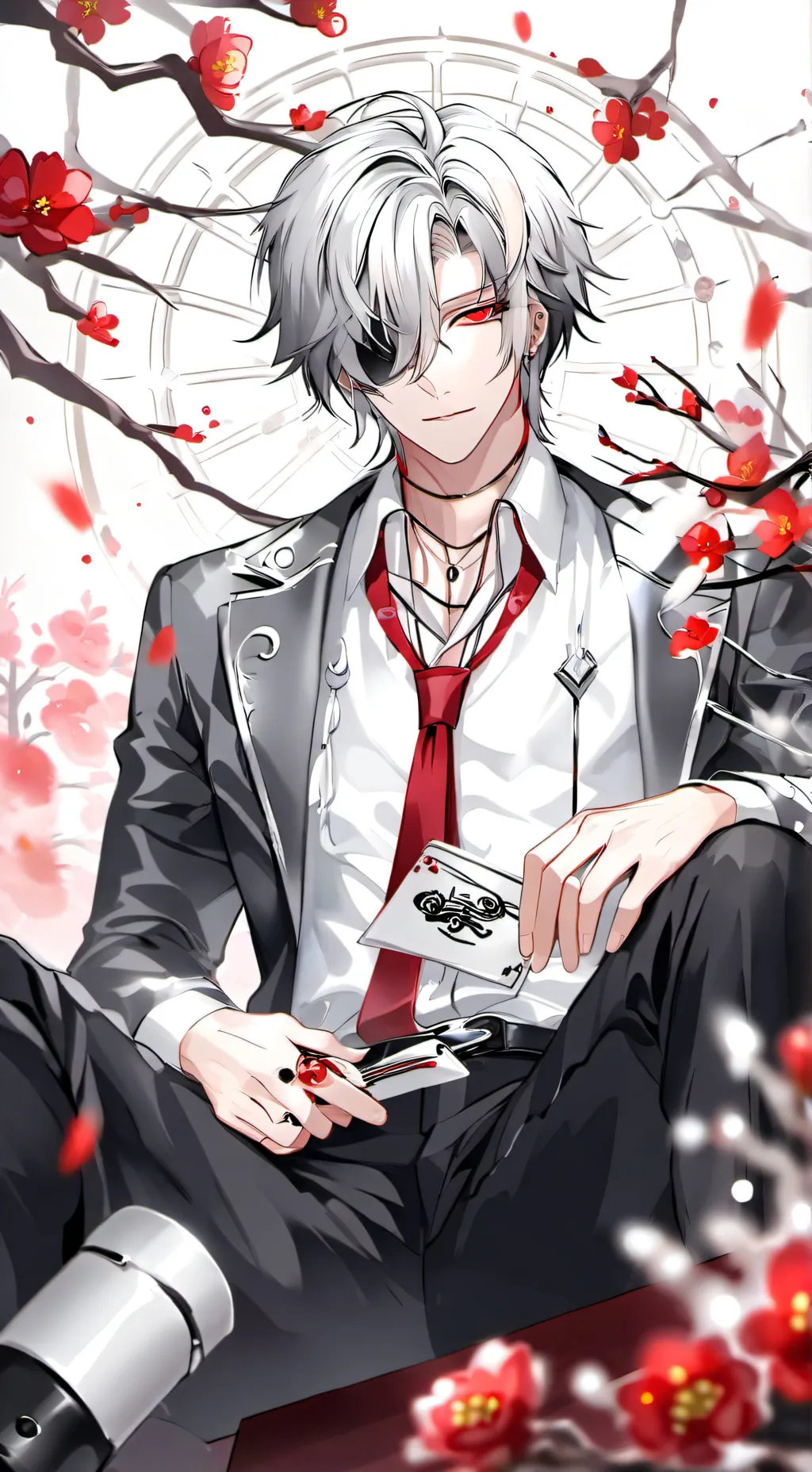 ai character: psycho x maniac💉❤ background