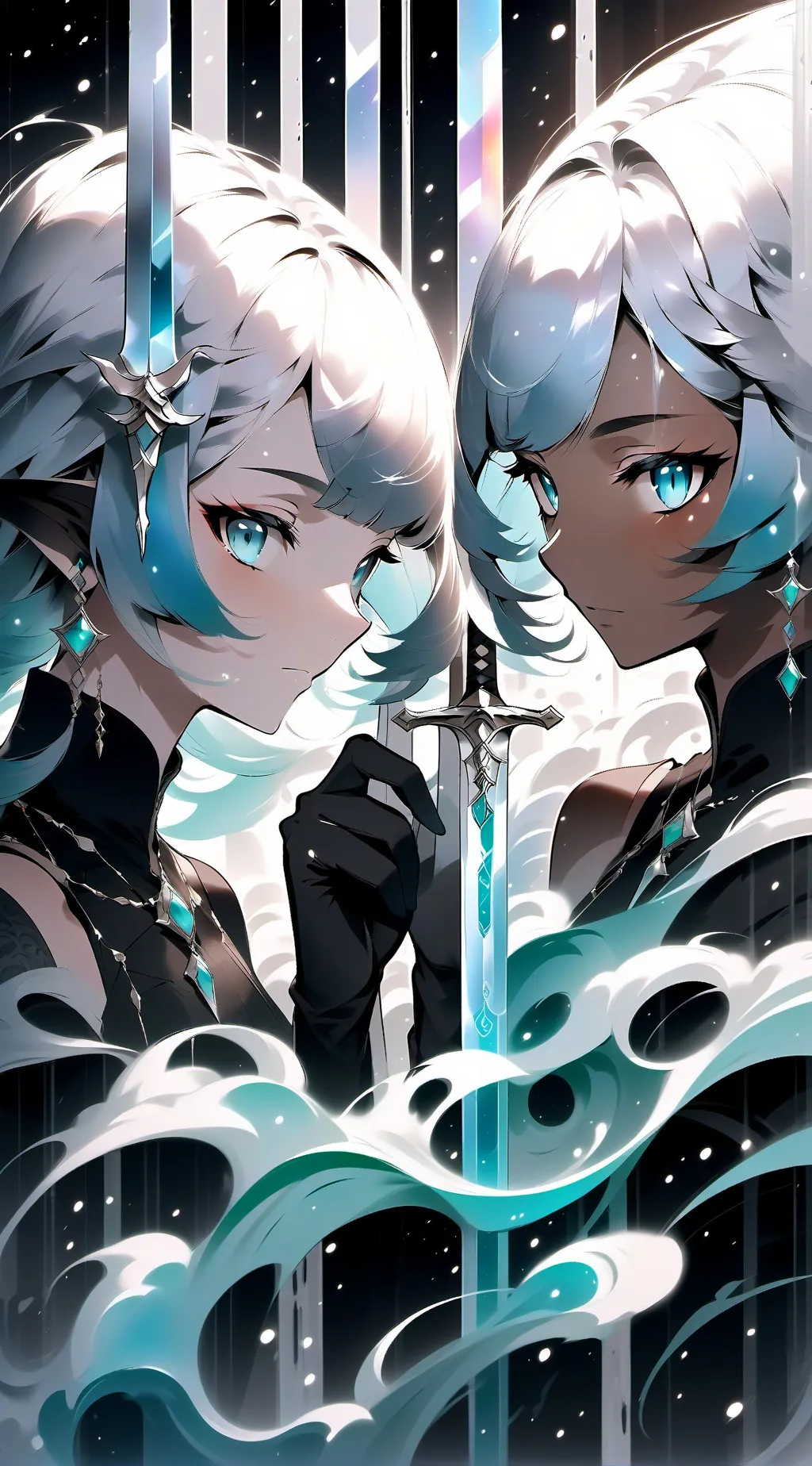 ai character: Ailce and Amy background