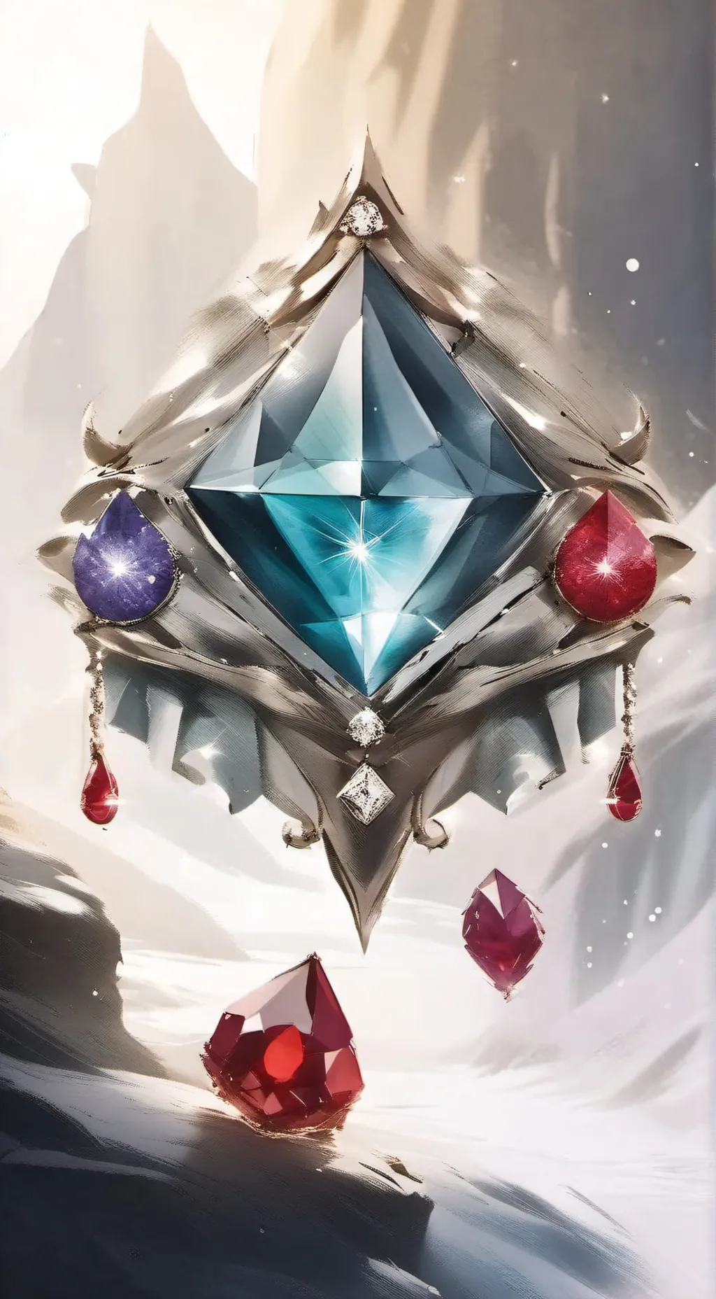 ai character: magic gems background