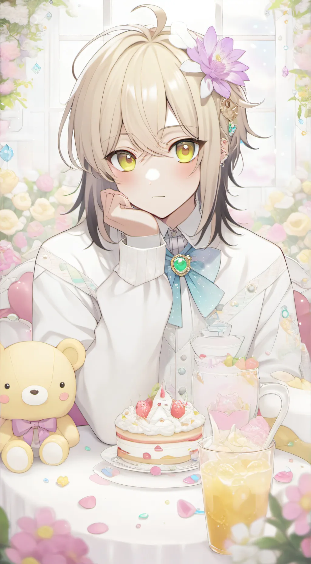 ai character: durple  background