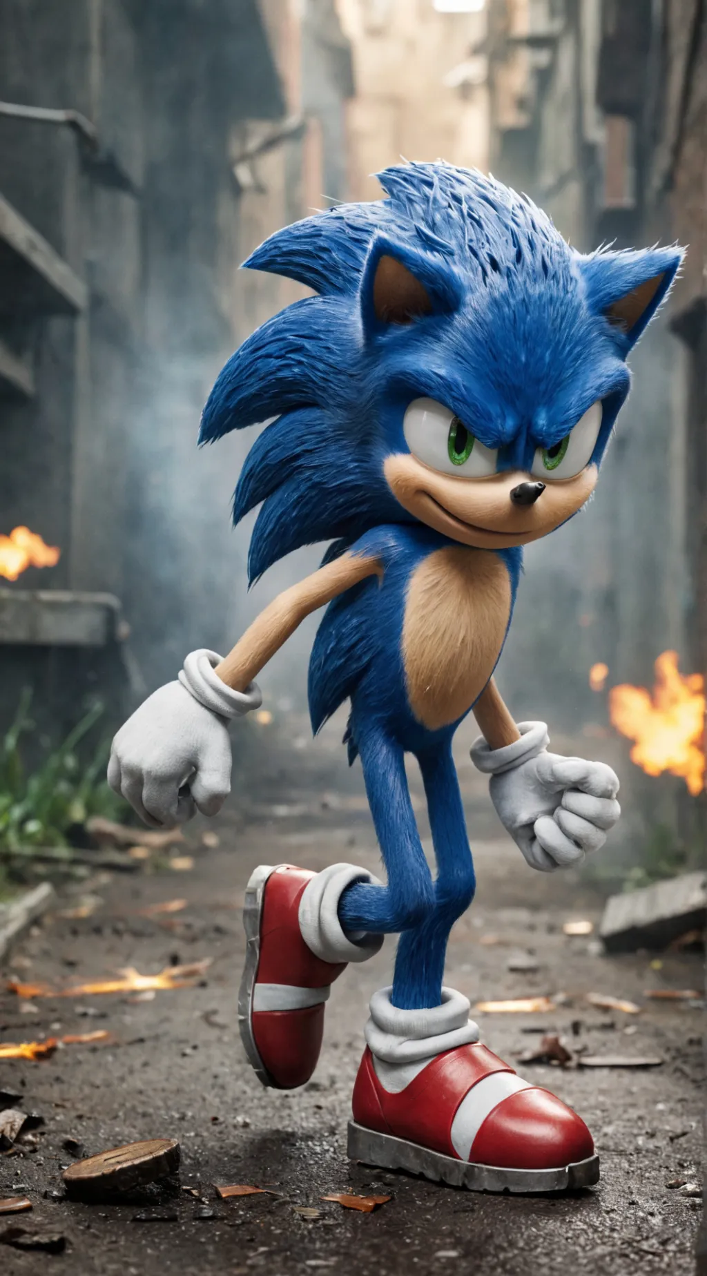 ai character: SONIC FANART background