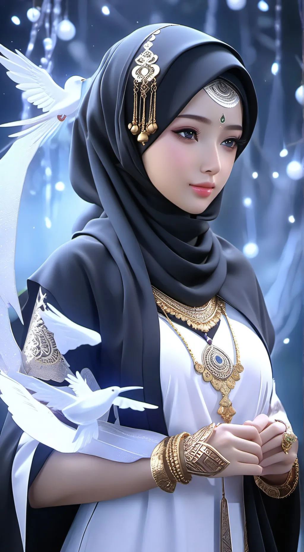 ai character:  ibu ningsih background