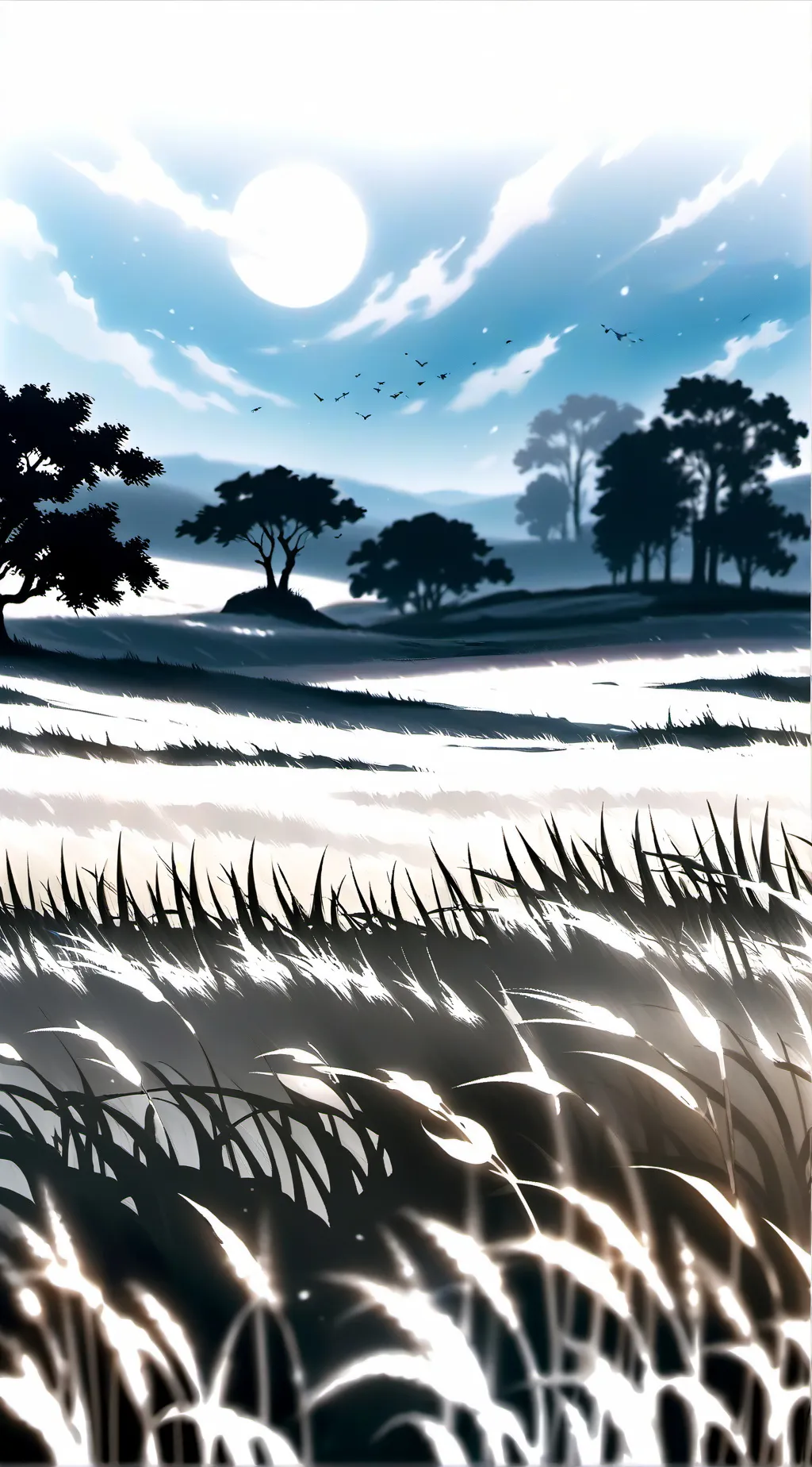 ai character: Grass background
