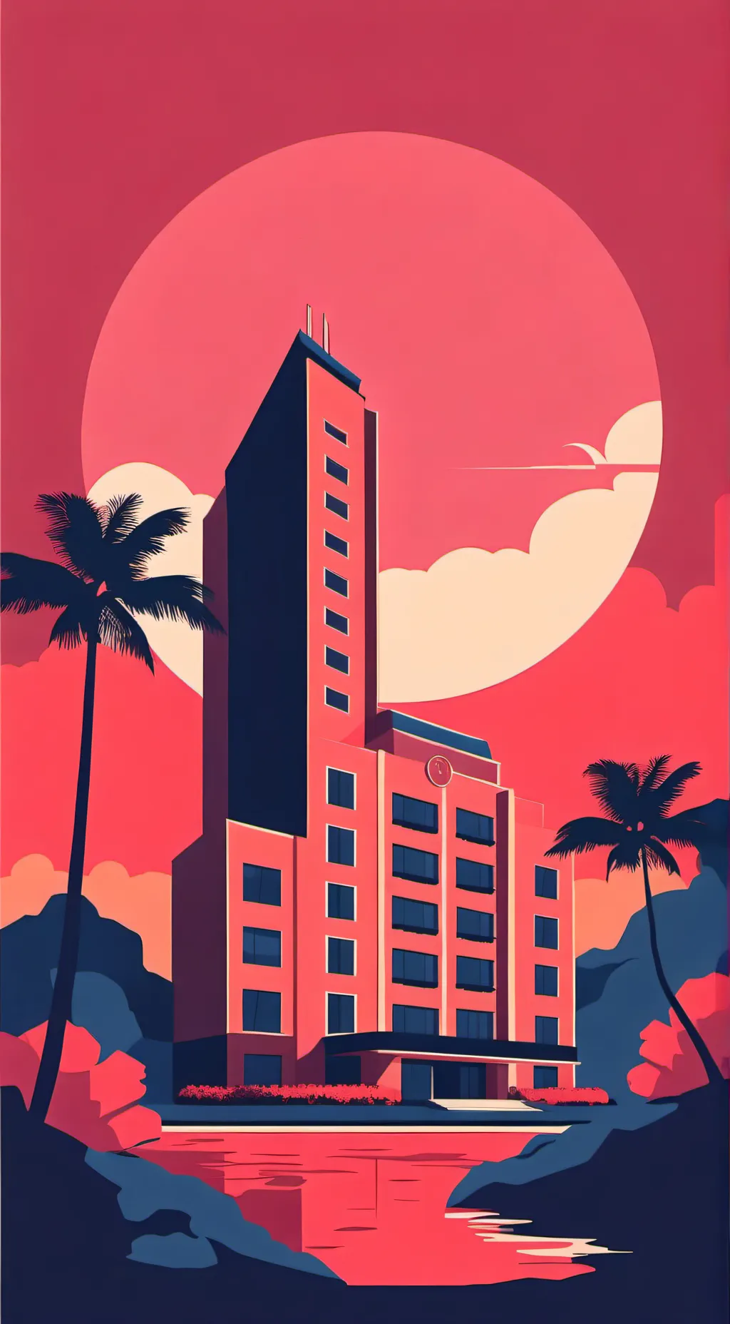 ai character: DW Hotel. background