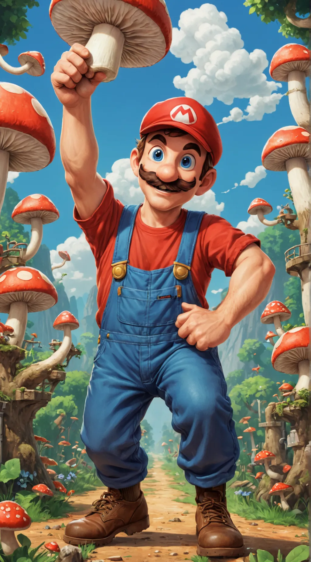 ai character: Mario background