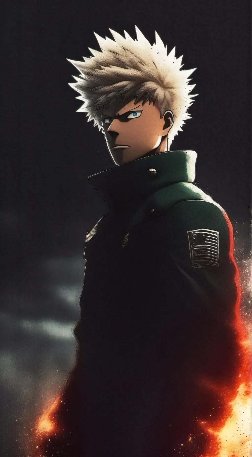 ai character: Bakugo Katsuki background