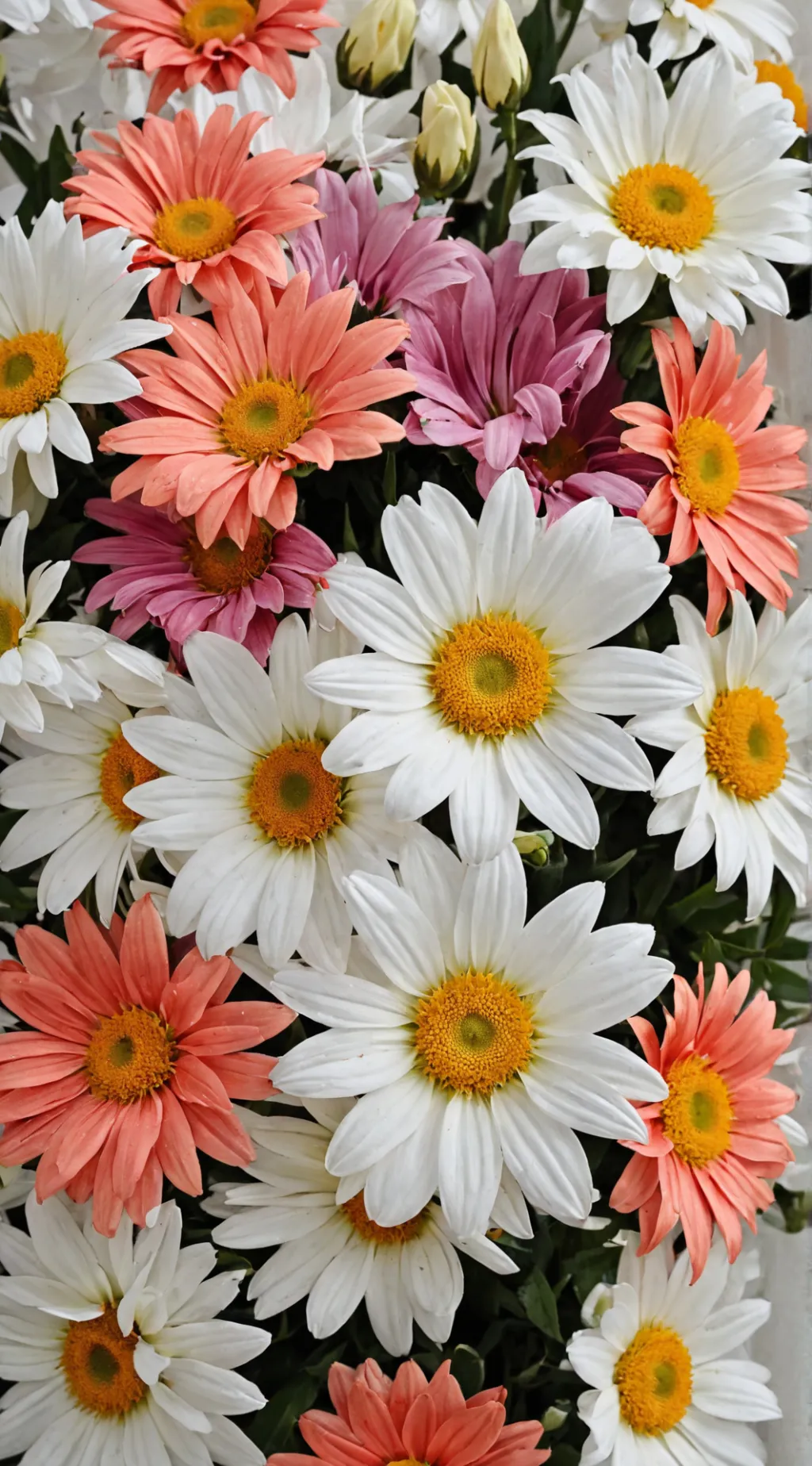 ai character: Flowers background