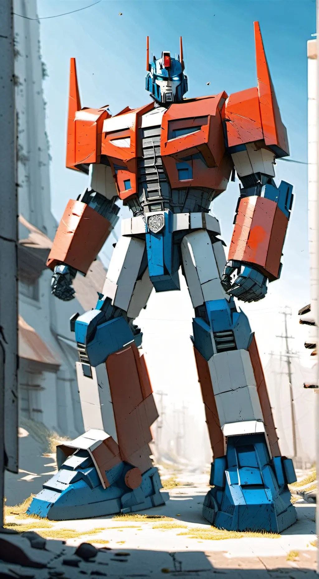 ai character: Optimus Prime background