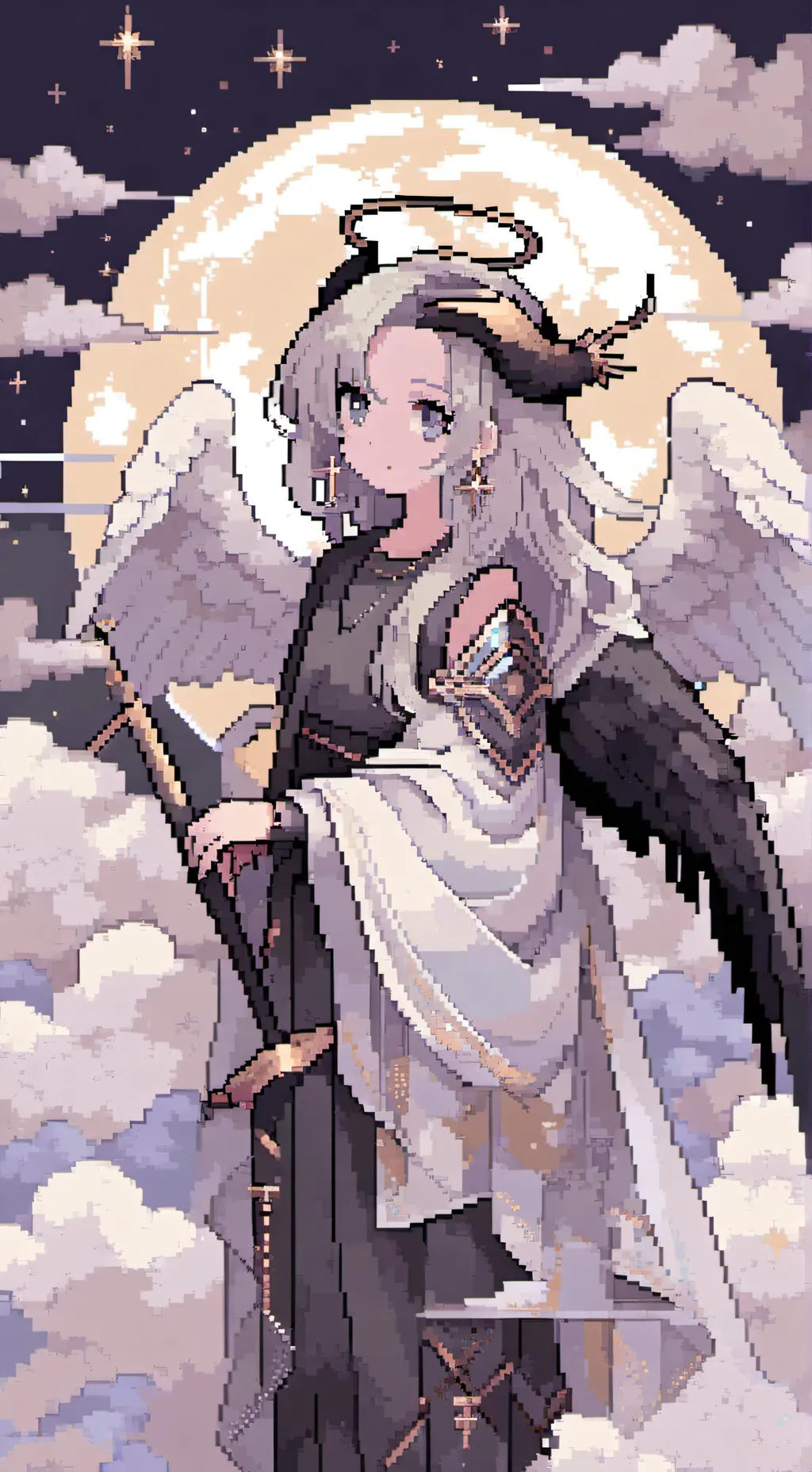 ai character: finding a angel background