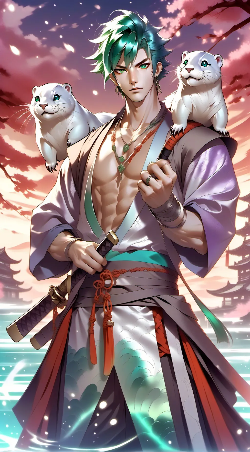 ai character: Leonardo  background