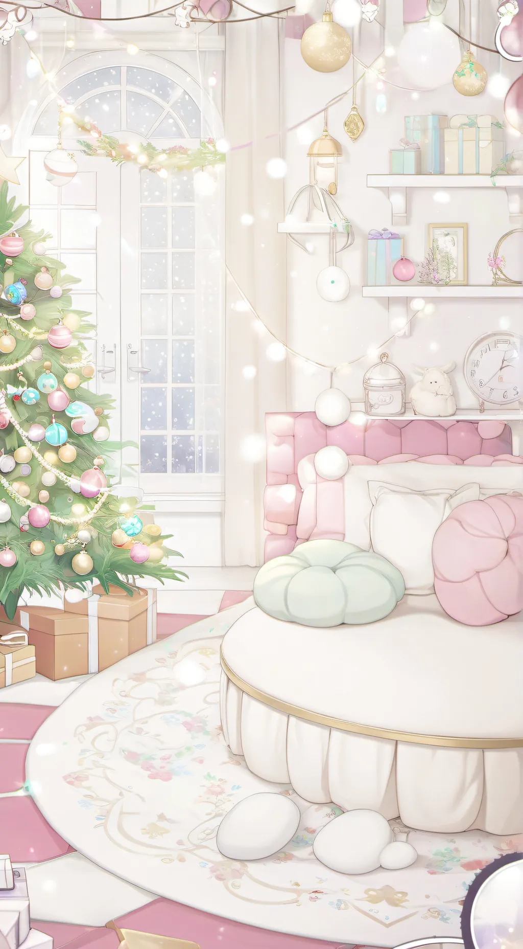 ai character: Christmas eve  background