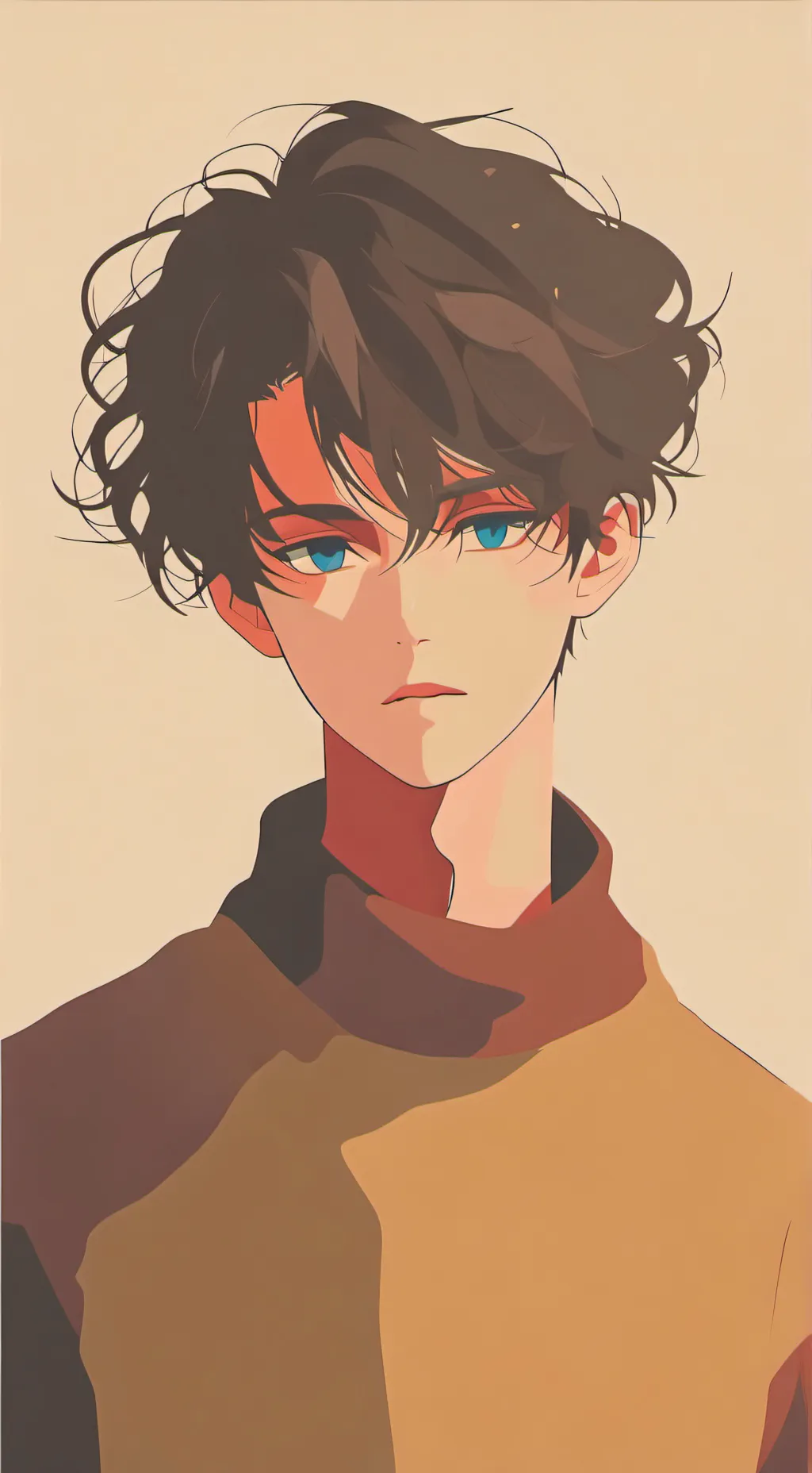 ai character: star and shadow background