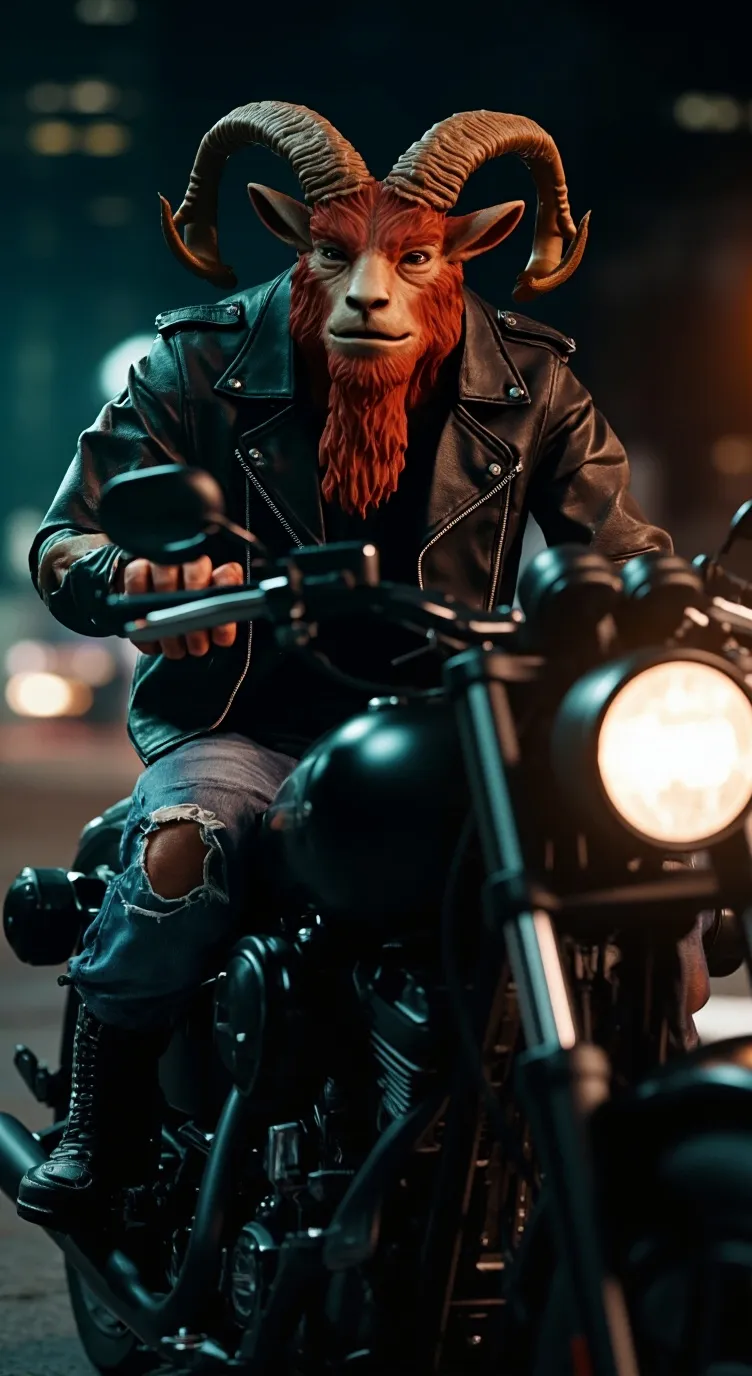 ai character: Alex(Goat Biker) background