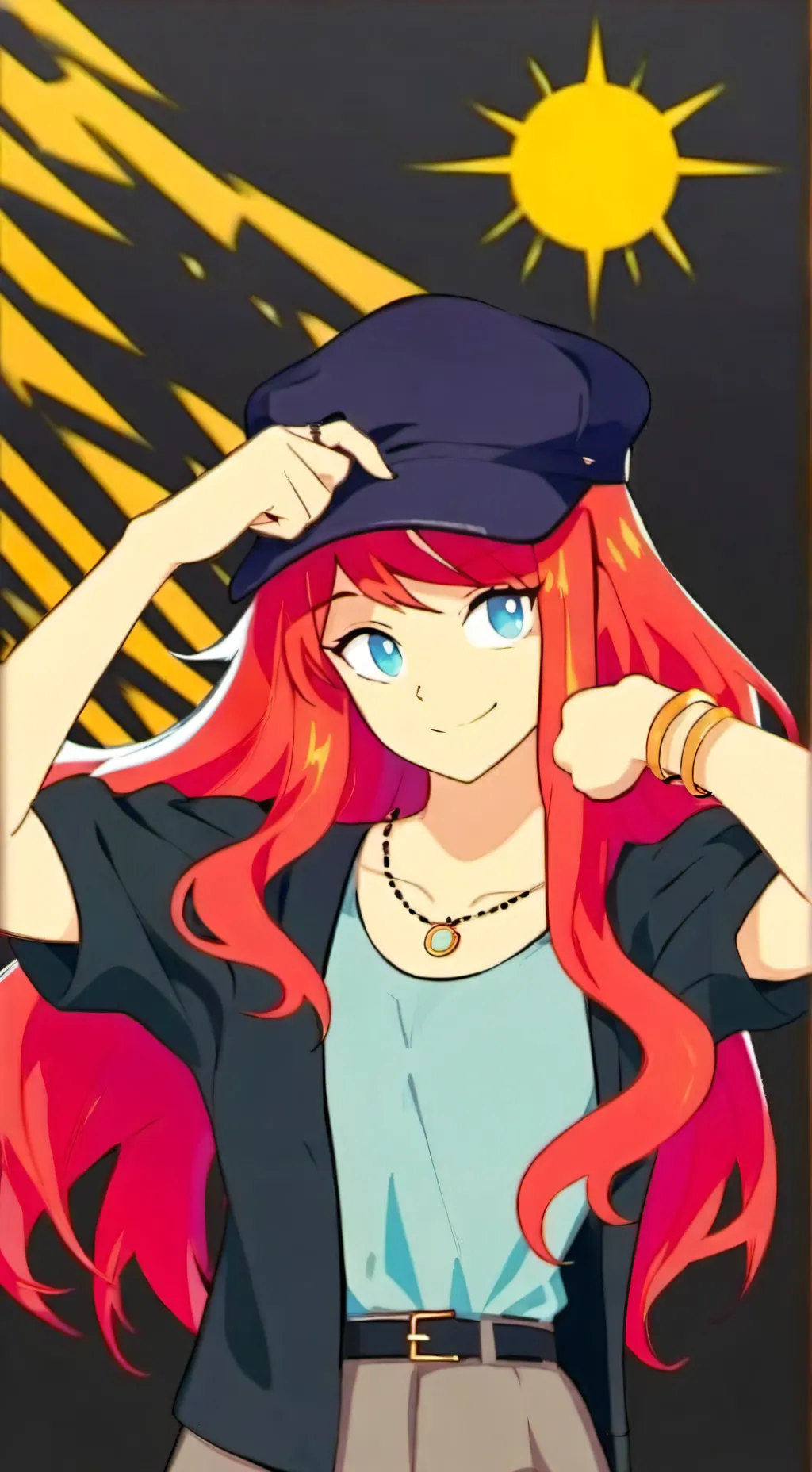 ai character: sunset shimmer background