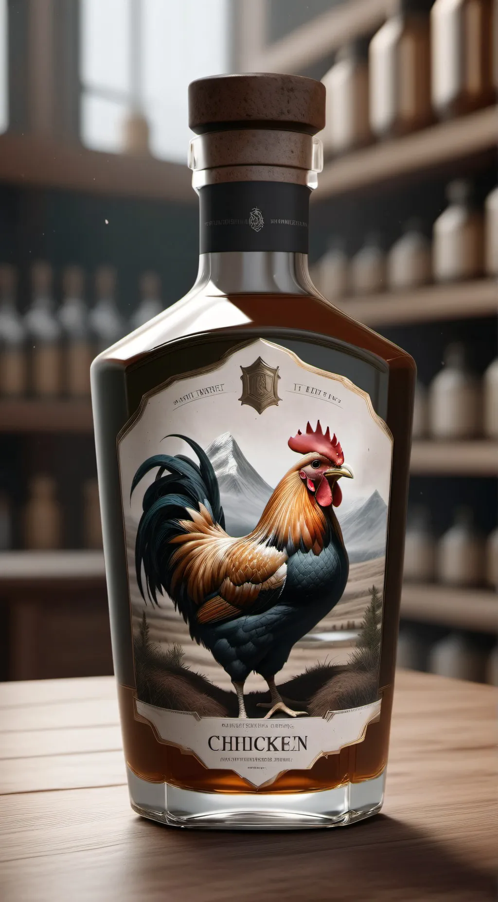 ai character: Chicken potion background