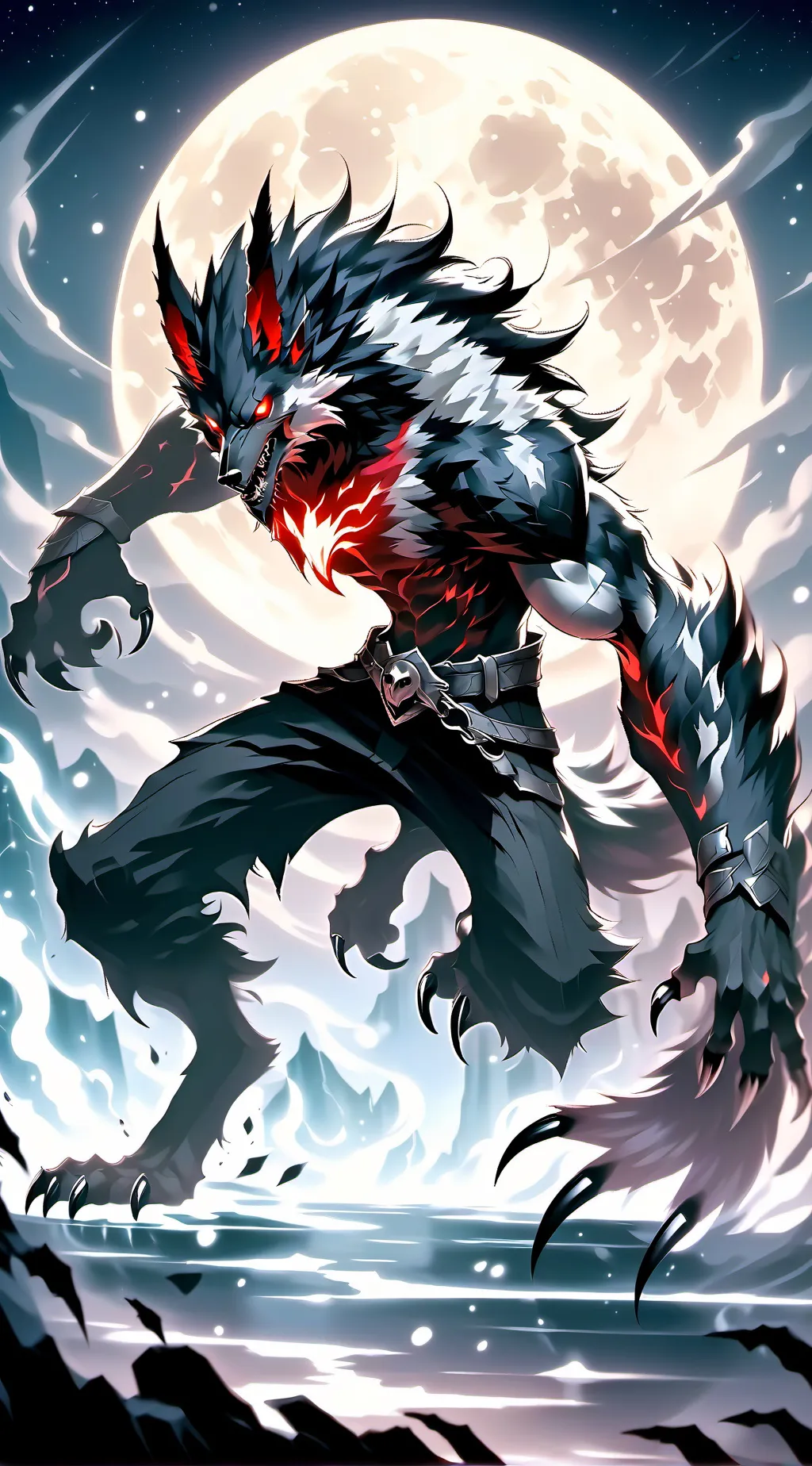 ai character: WEREWOLF SPRUNKI 2 background