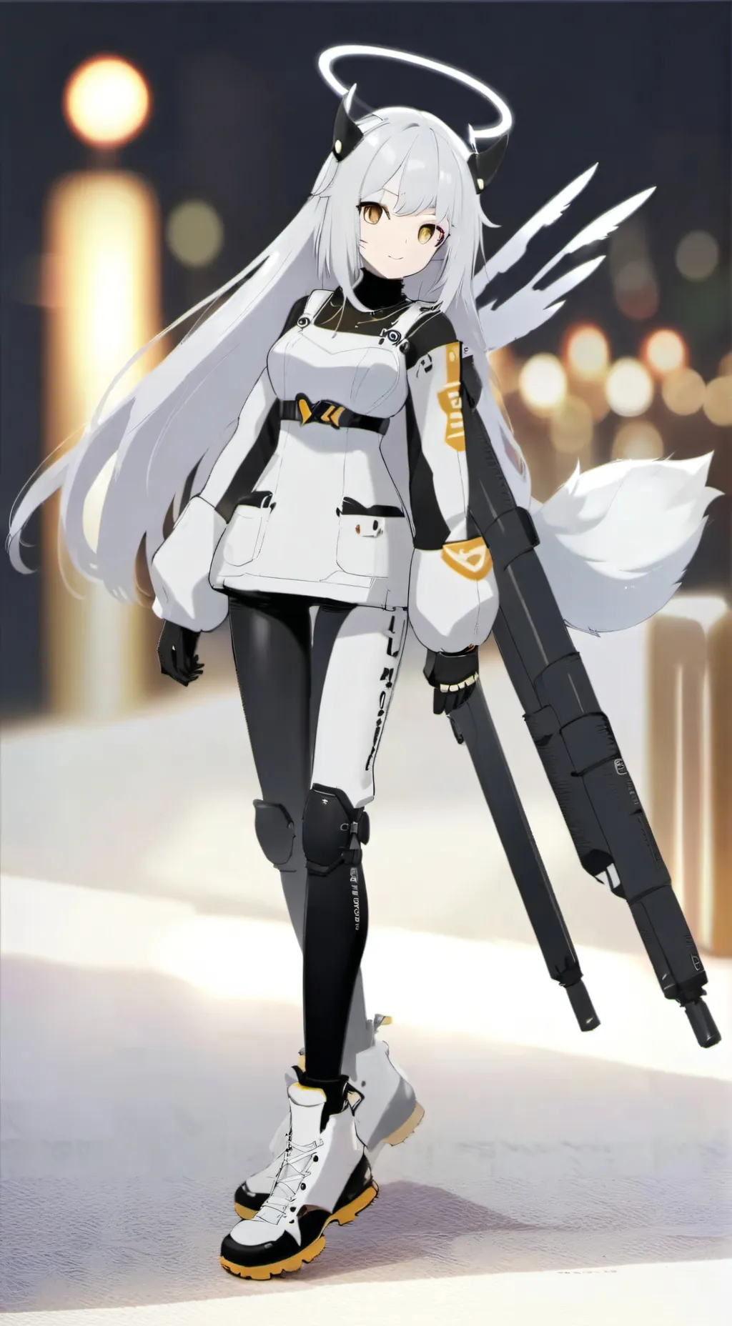 ai character: Lavender background