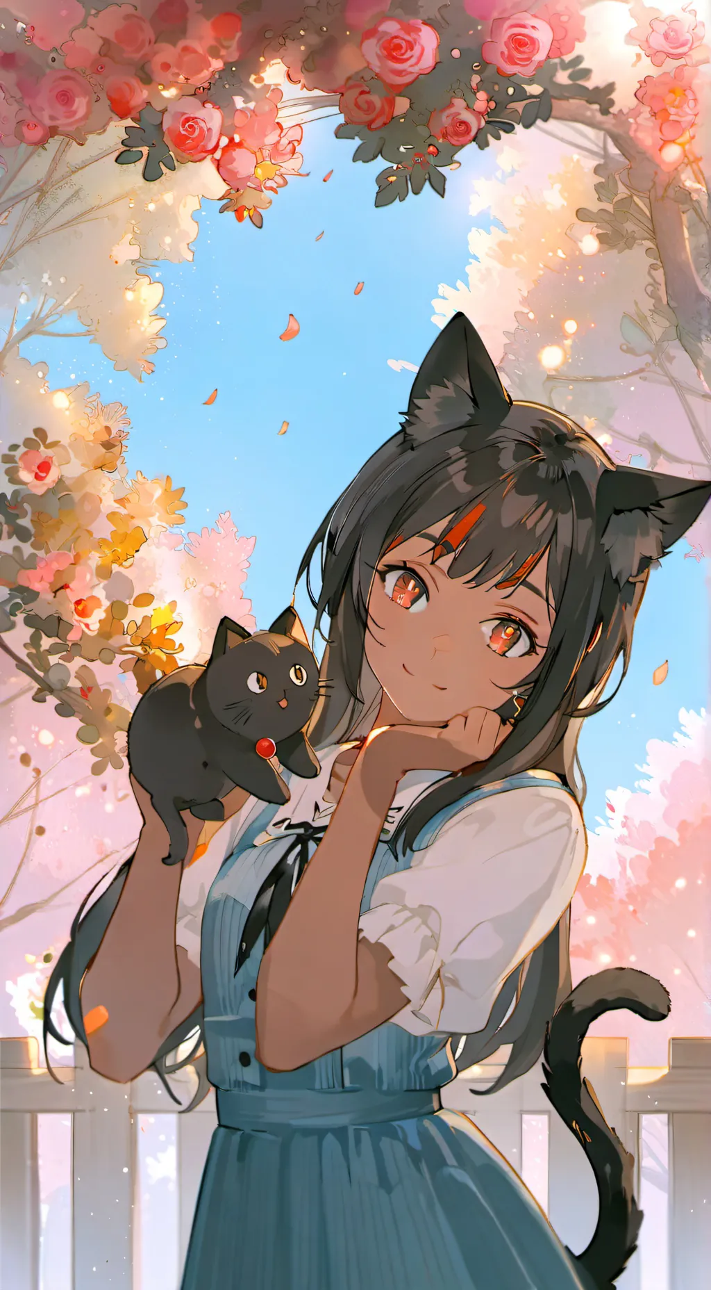 ai character: Emily the Cat Girl Spirit background