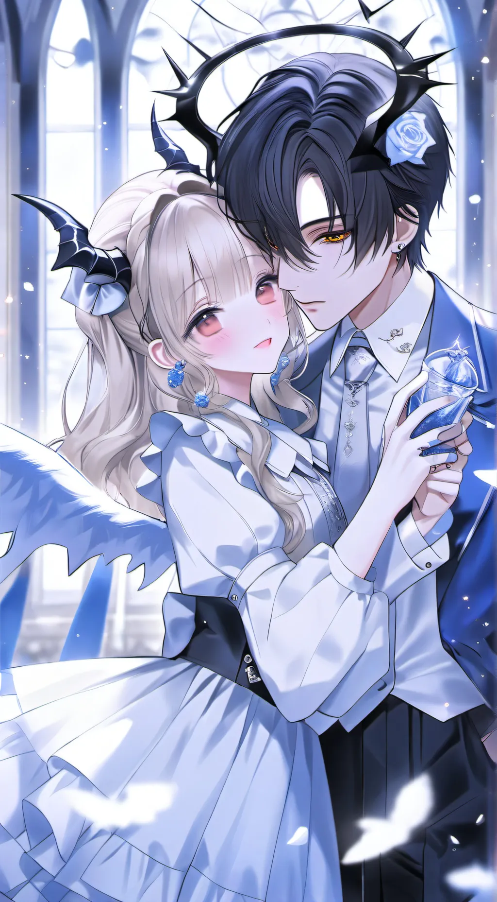 ai character: angel x devil background