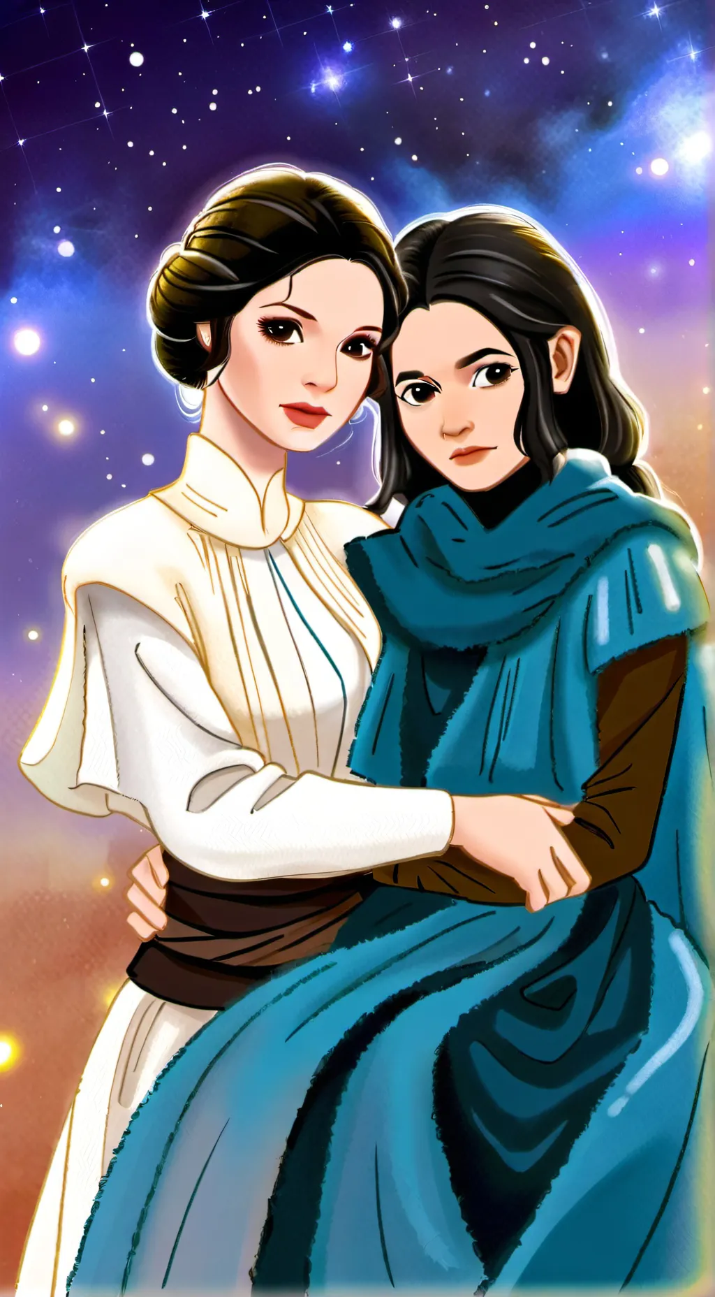 ai character: princess leia zoie background