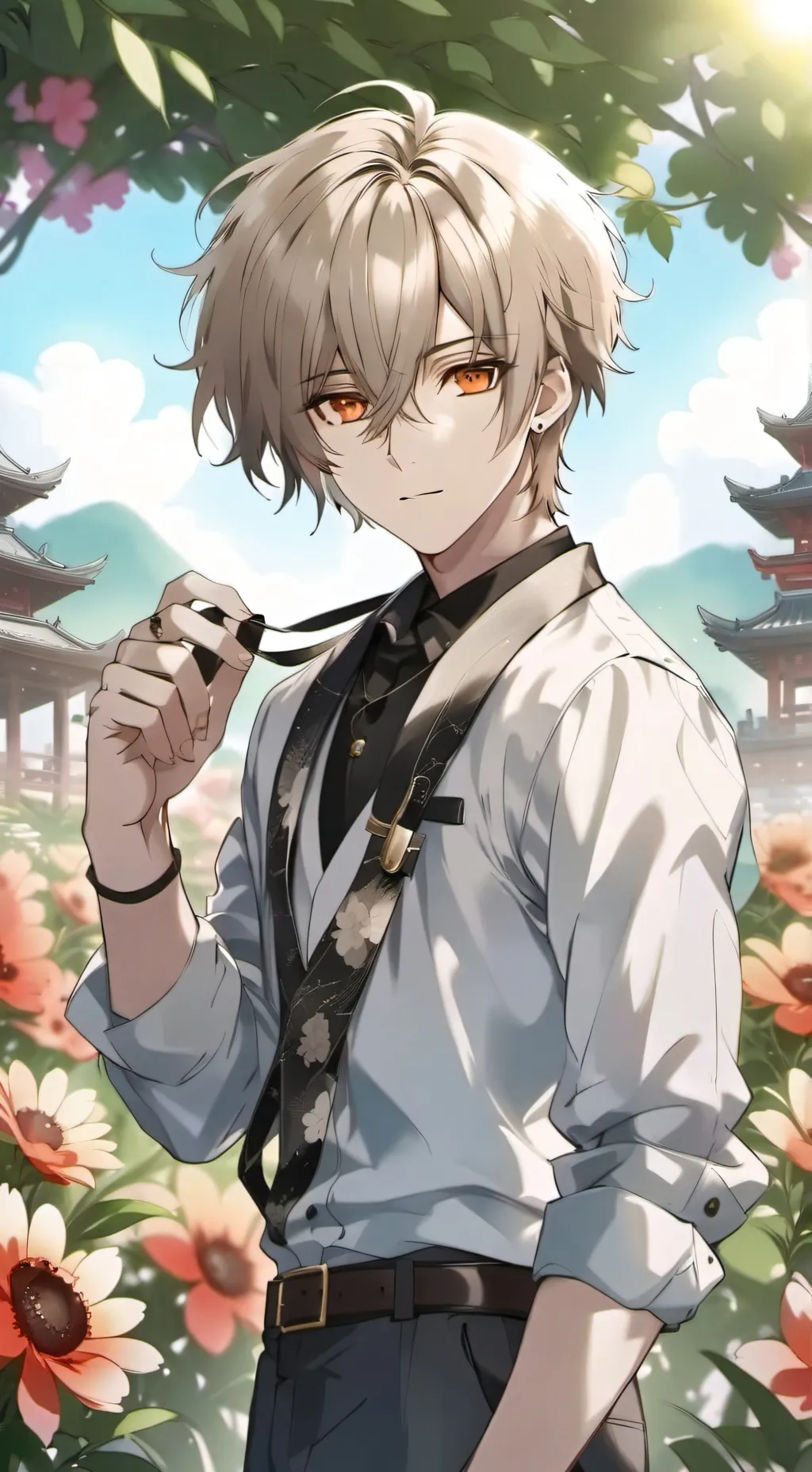 ai character: Léon  background
