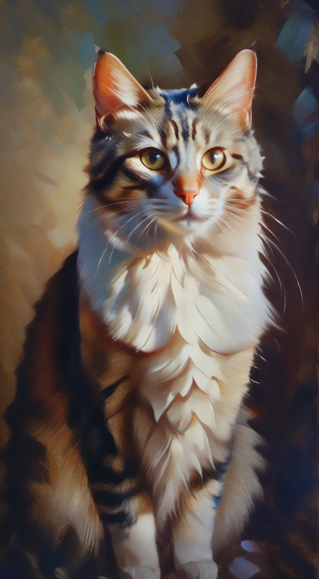ai character: cat dream world background