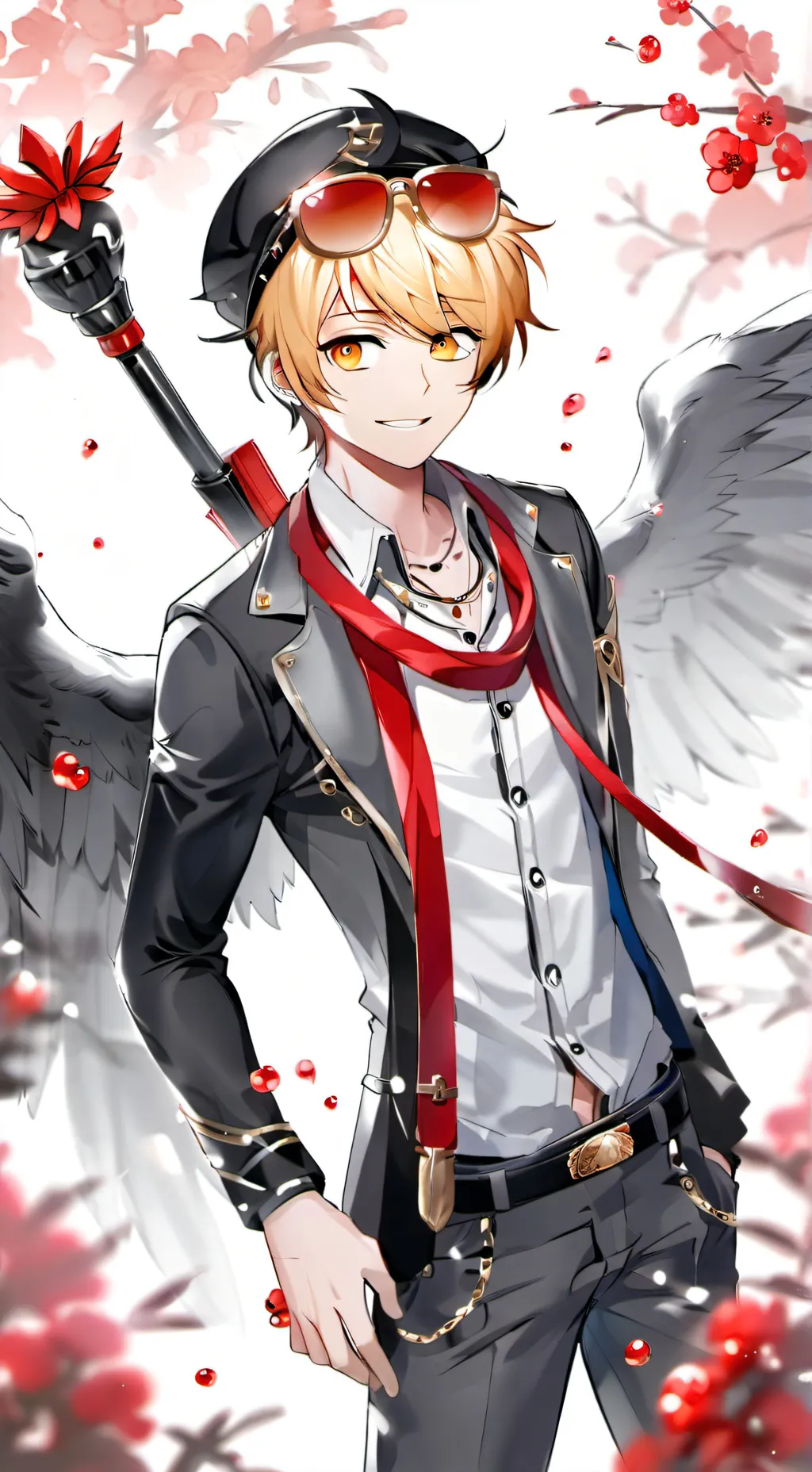 ai character: Flush background