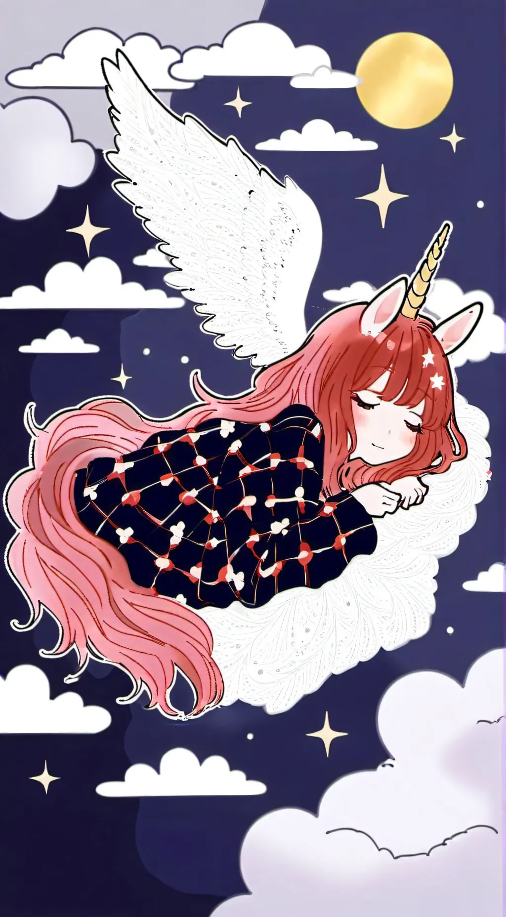 ai character: sleeping sunny background