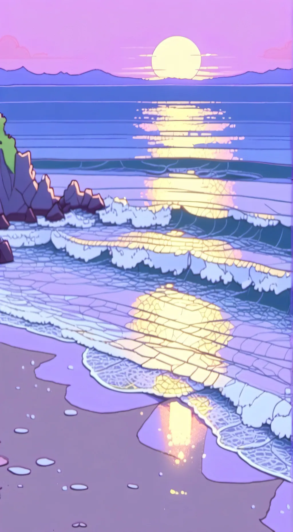 ai character: Beach day with PH! background