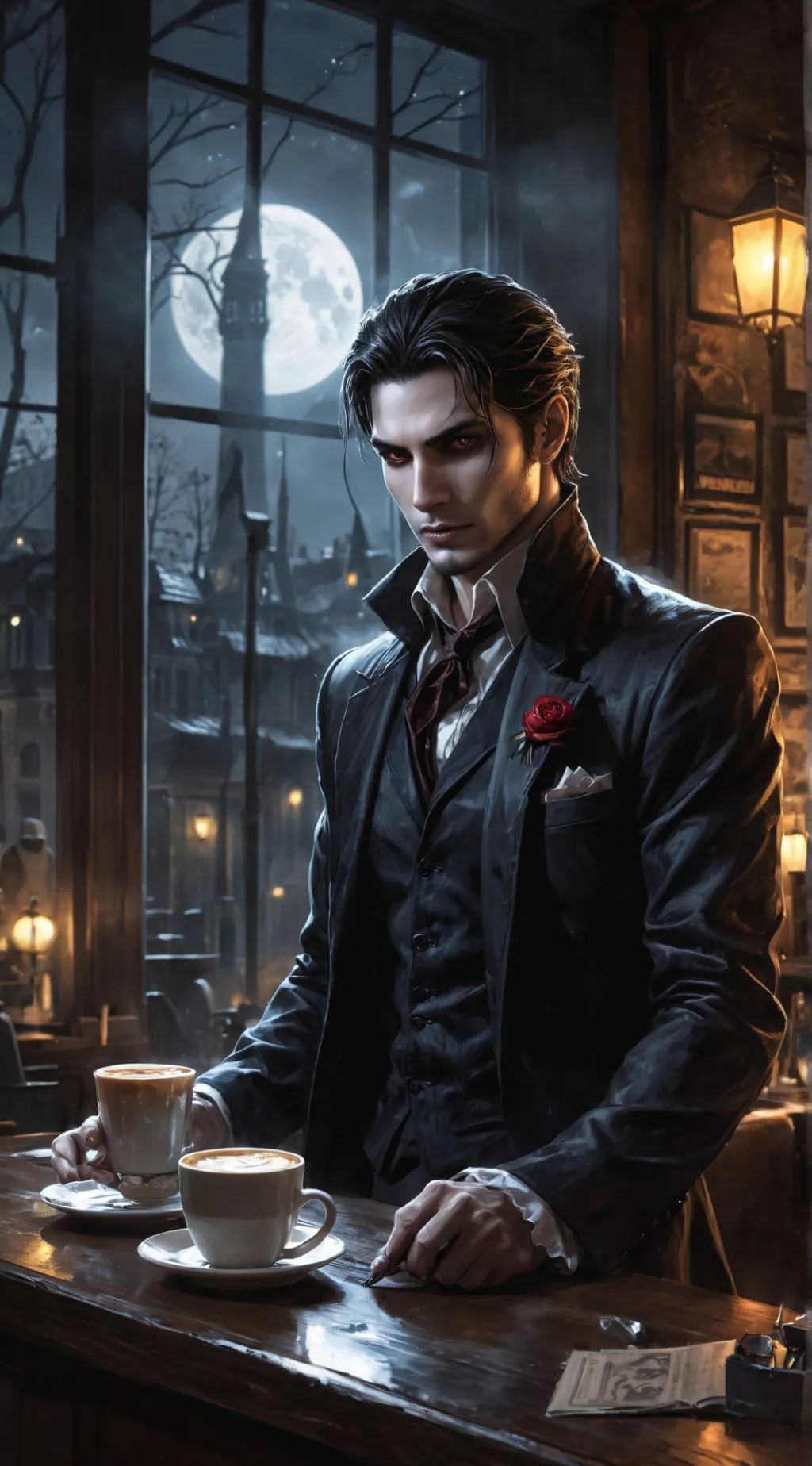 ai character: Damien background