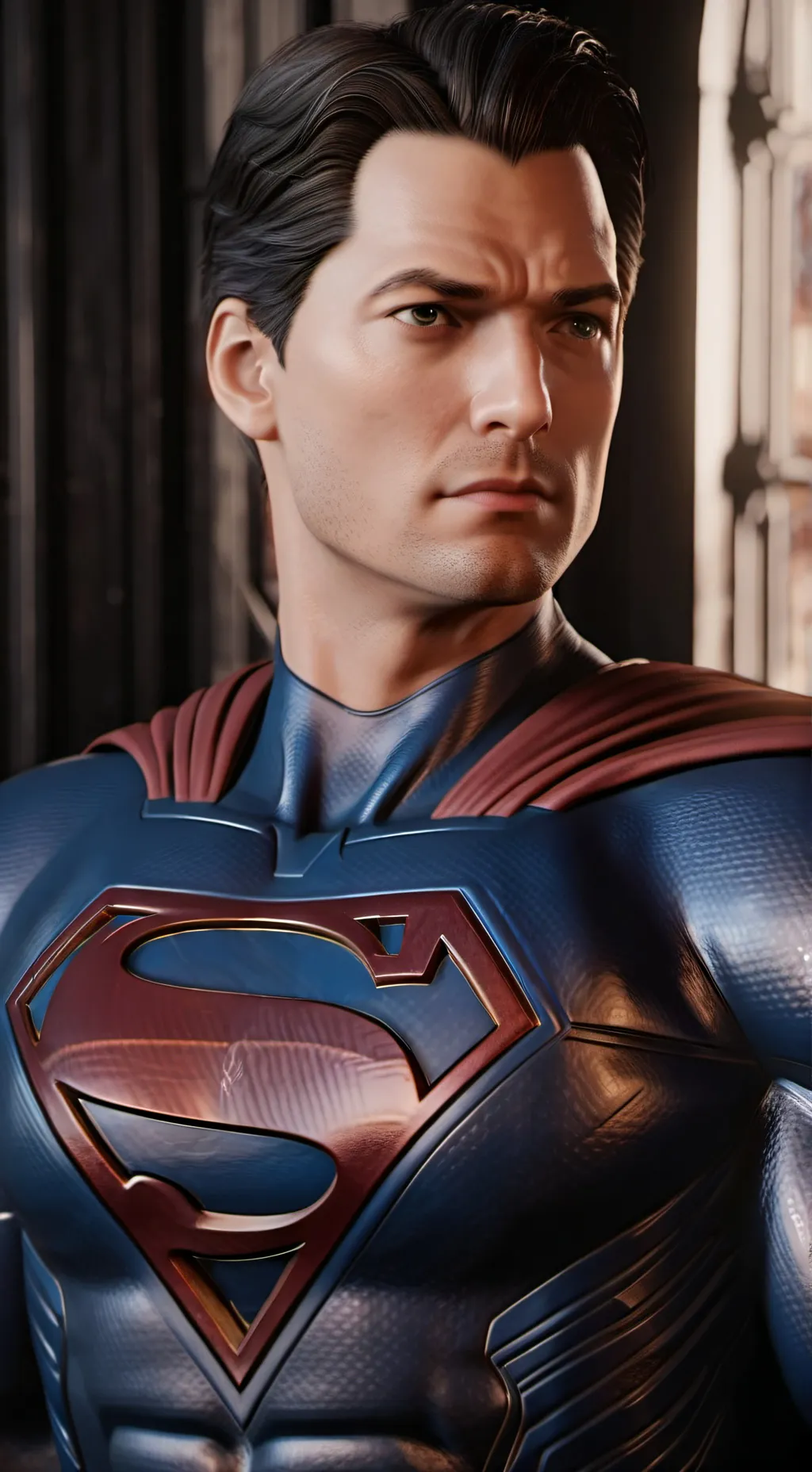 ai character: Superman  background